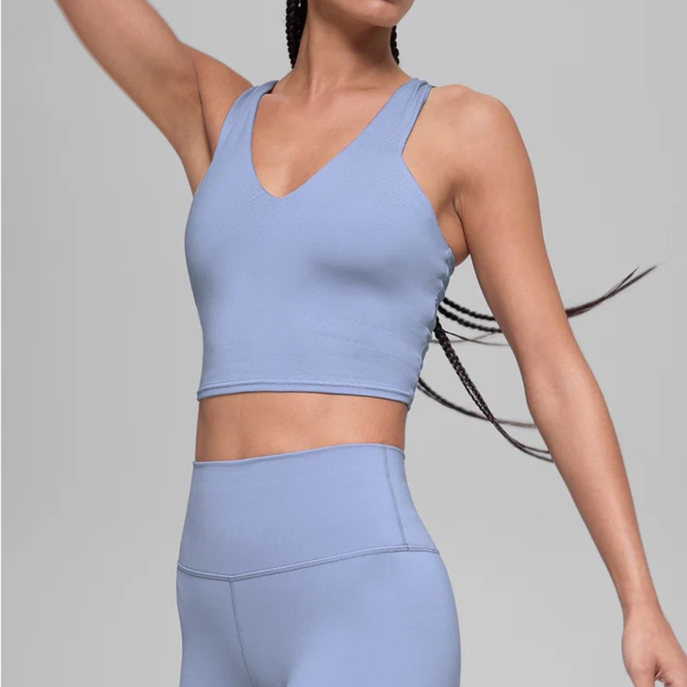Alo Airbursh Real Bra Tank in blue sky - Picture 6 of 7